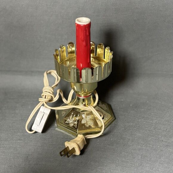 Lot 3 Vintage Beacon Christmas Candles Electric Flickering Hurricane Lamp-WORKS - Picture 11 of 11